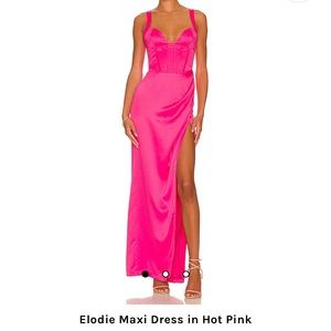 NBD Elodie Maxi Dress in Hot Pink